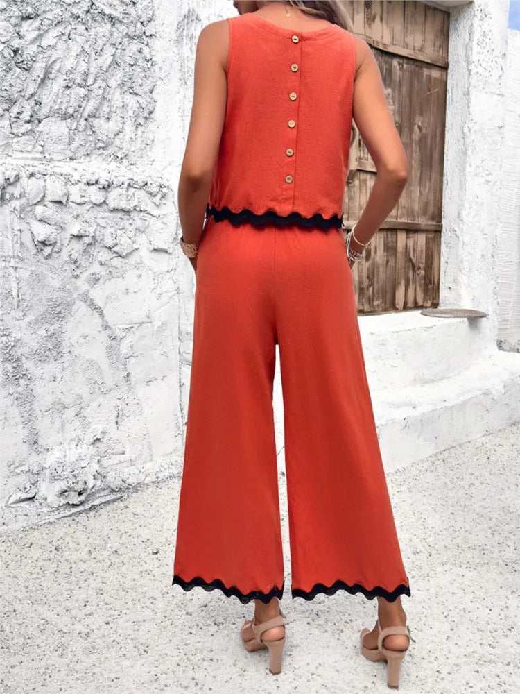 Summer Green Shirt Top Pants 2 Piece Set Fashion Casual Suit New 2024 Female Elegant Office Sweet Sets Women's Clothing Solid
