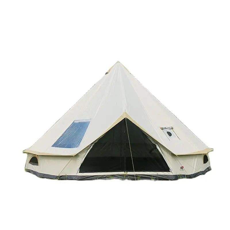 6-12Persons Glaming Luxury Mongolia Yurt Family Travel Hiking Antistorm Outdoor Camping Castle Tent Silver Coated UV Function