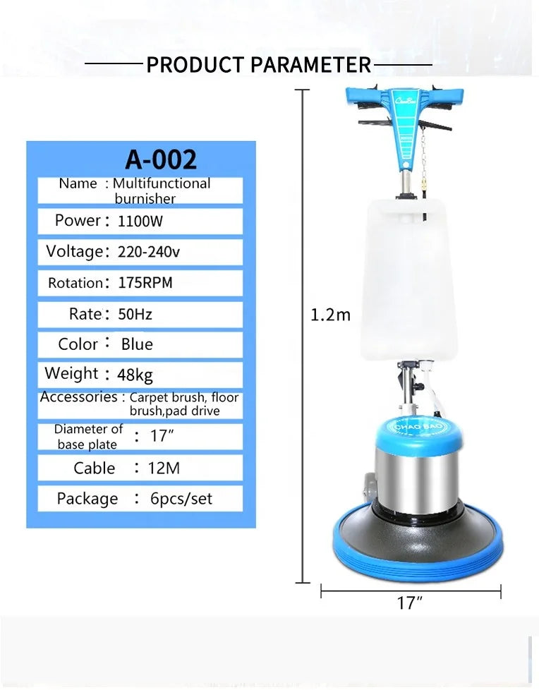2022 New Commercial use1100W 175rpm electric floor sweeper floor tile carpet cleaning machine with certificate commercial