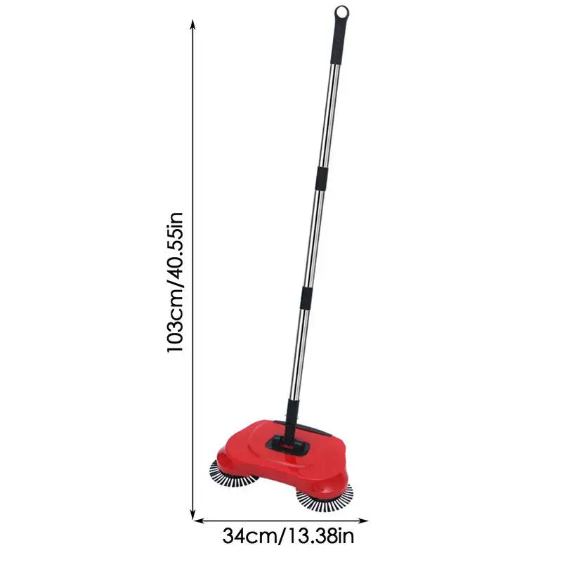 Hand Push Sweeper Non Electric Vacuum Broom Hand Push Sweeping And Moping Machine To Remove Garbage Pet Hair And Dust Dry