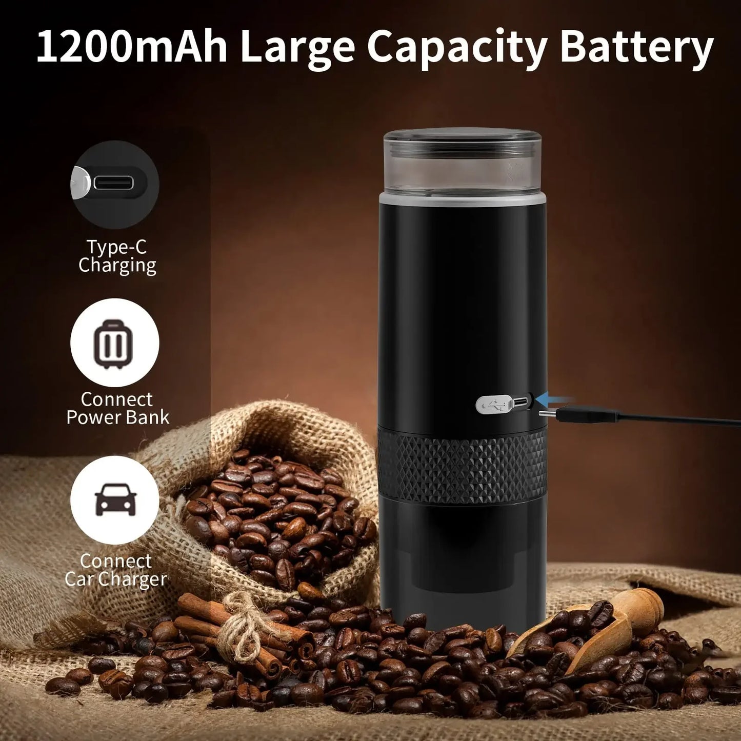 2024 New Coffee Maker Electric Capsule Ground Coffee Brewer Portable Machine Fit Coffee Powder and Capsule