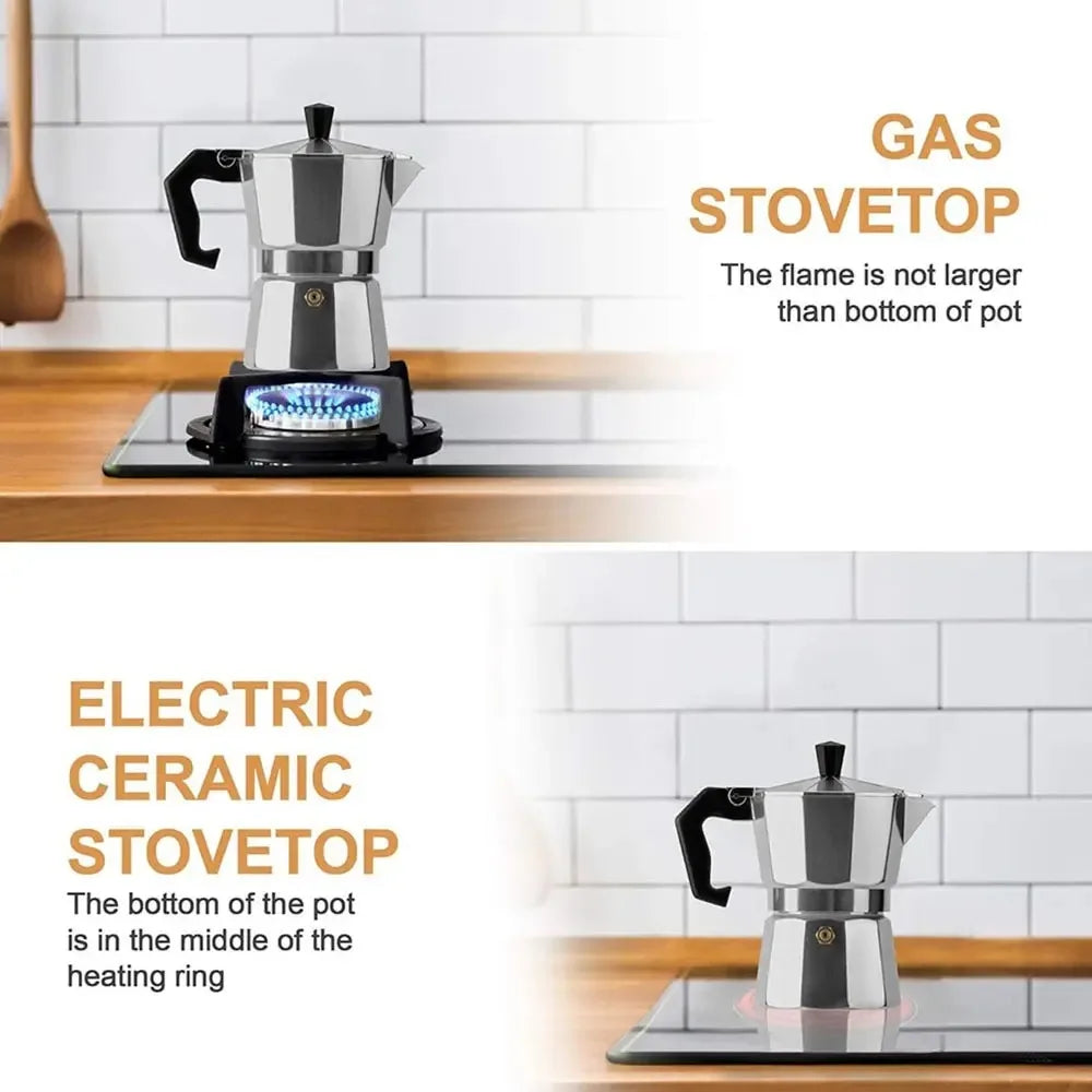 50-450ML Moka Pot Classic Italian Café Brewing Tools Espresso Maker Italian Coffee Machine Mocha Coffee Maker Espresso