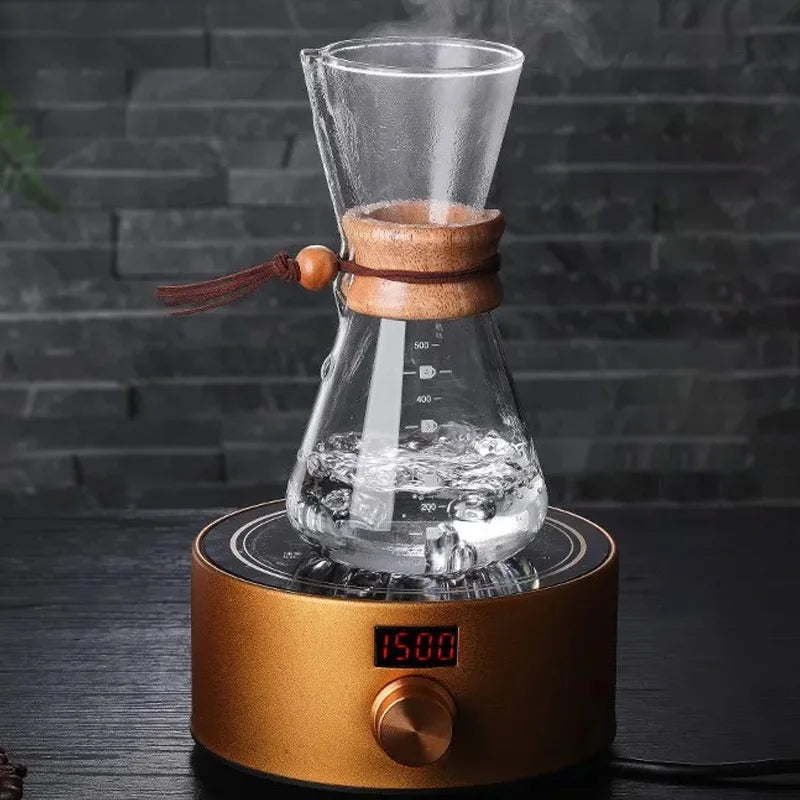 400-800ML Stainless Steel Filter Pot Resistant Glass Maker Coffee Pot Espresso Coffe Machine tea water Pot set coffee maker