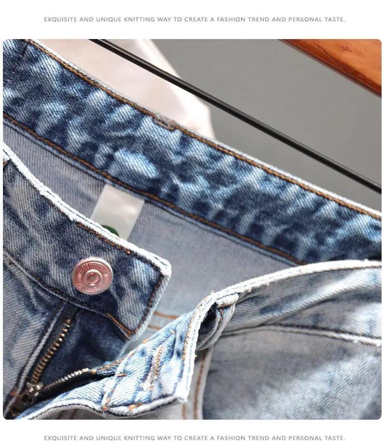 Men's Casual Denim Jeans Spring and Autumn New Arrival Vintage Patchwork Designer Cowboy Pencil Pants Fashion Handsome Trousers