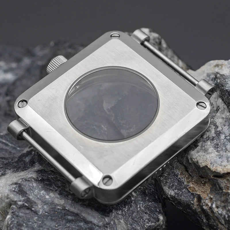 New Square Watch Case Fit Seiko NH34 NH35 7S26 Movement Men's Watches Diver Case With Sapphire Glass 316 Stainless Steel 100M