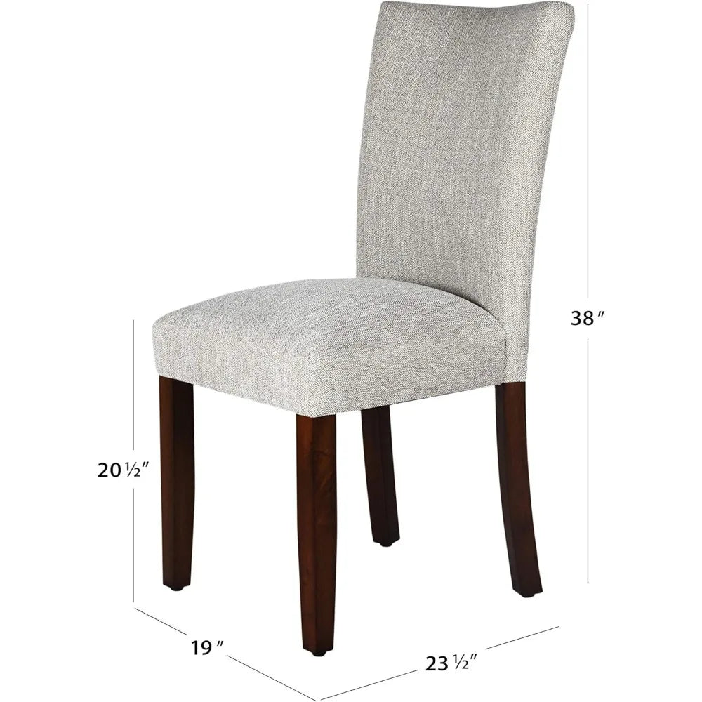 Parsons Classic Upholstered Accent Dining Chair, Single Pack, Light Grey