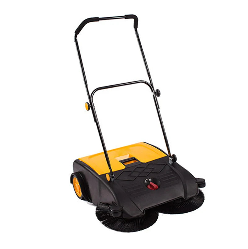 750 Hand Push Brush Road Street Leaf Floor Sweeper Outdoor Indoor Warehouse Cleaning Machine