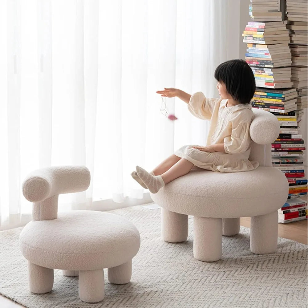 Modern Accent Boucle Chair,Upholstered Tufted Creative Furniture Sofa Couch Lounge Reading Chair