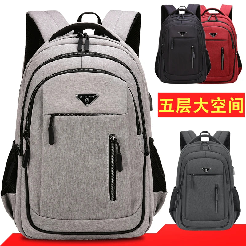 Men USB Charging Laptop Backpack 18 Inch Multi-functional High School College Student Backpack Male Travel Business Bag Pack