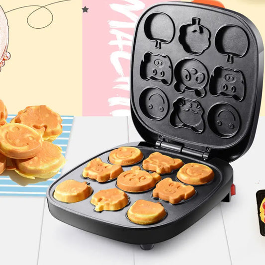 Mini Electric Walnut Cake Maker Automatic Nut Waffle Bread Machine Sandwich Iron Toaster Baking Breakfast Pan Oven EU plug