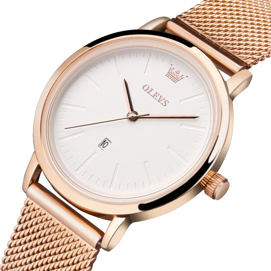 OLEVS Luxury Rose Gold Women Bracelet Watches Top Brand Ladies Casual Quartz Watch Stainless Steel Wristwatch Montre Femme