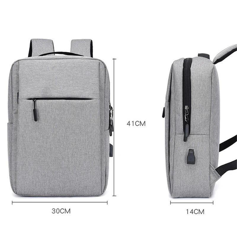 Men's Backpack with USB Charging Travel Business Laptop Backpacks Male Waterproof Bag Sports Rucksack Schoolbag for Students