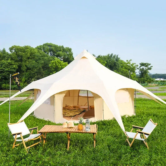 Tent Camp Big Removable Beach Shade Folding Shelter Glamping Luxury Cabin Camping Campaign Houses Tent Outdoor Event waterproof