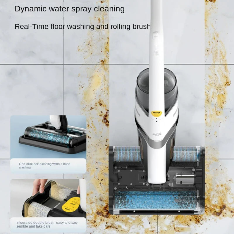 Versatile PushType Floor Washing Machine Wet Dry Vacuum Cleaning Sweeping Mopping Integration Home Mop Solution Electric Sweeper