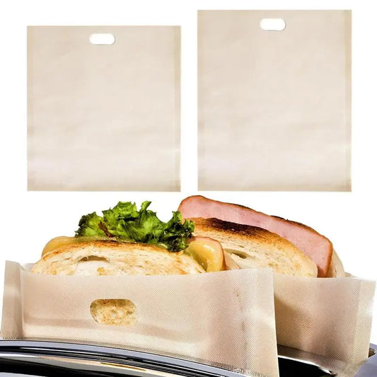 Reusable Toaster Bags Non-stick Sandwich Bags Heat Resistant Toast Microwave Oven Heating Pastry Tool Food Storage Bags