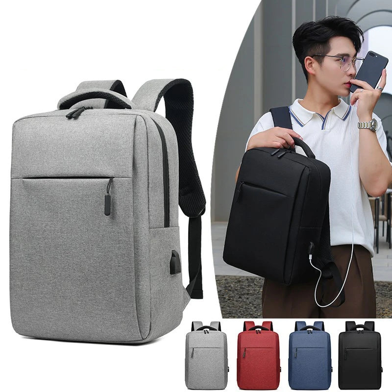 Men's Backpack with USB Charging Travel Business Laptop Backpacks Male Waterproof Bag Sports Rucksack Schoolbag for Students