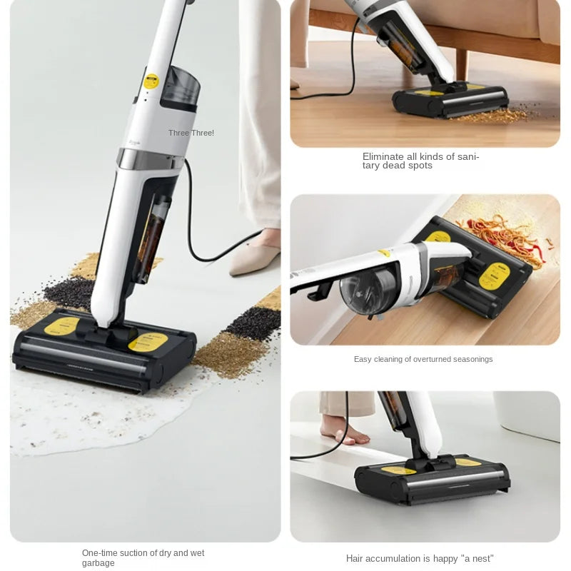 Versatile PushType Floor Washing Machine Wet Dry Vacuum Cleaning Sweeping Mopping Integration Home Mop Solution Electric Sweeper