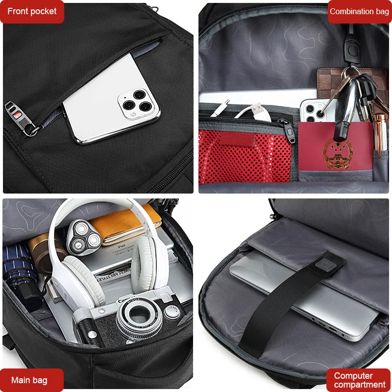 ravel 16 17.3 inch Laptop swiss Backpack USB Charging Anti-Theft Business Luggage Daypack for Men Women College School Bag