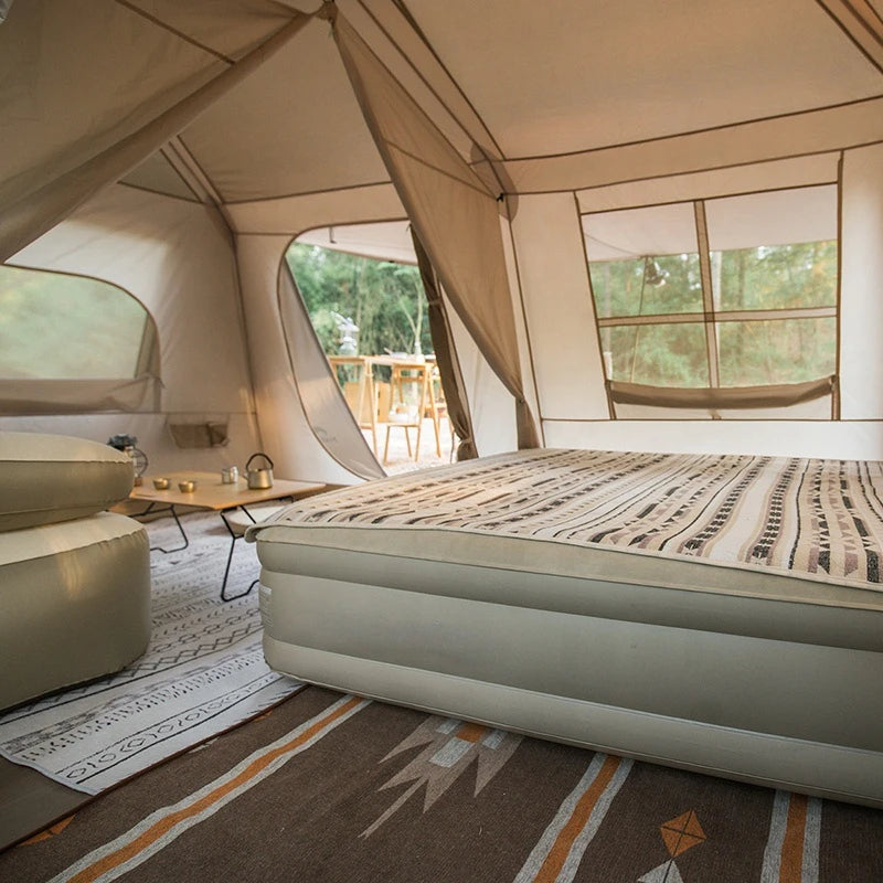 13㎡ Luxury Camping Trip, Outdoor Camping, Two Room Family Tent, Village 13, Automatically Opened  Big Tent Camping