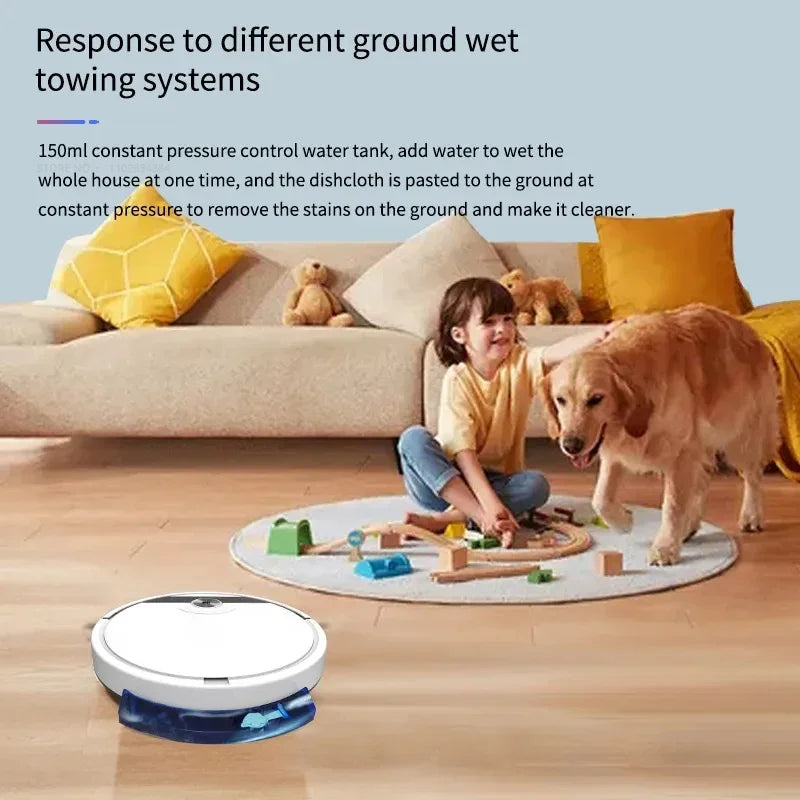 New Smart Sweeping Robot Vacuum Cleaner Dry And Wet Mopping Electric Sweeper USB Intelligent Sweeping Machine Remote Control