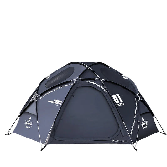 High quality family outdoor luxury black Spherical Aluminum pole tent camping tent