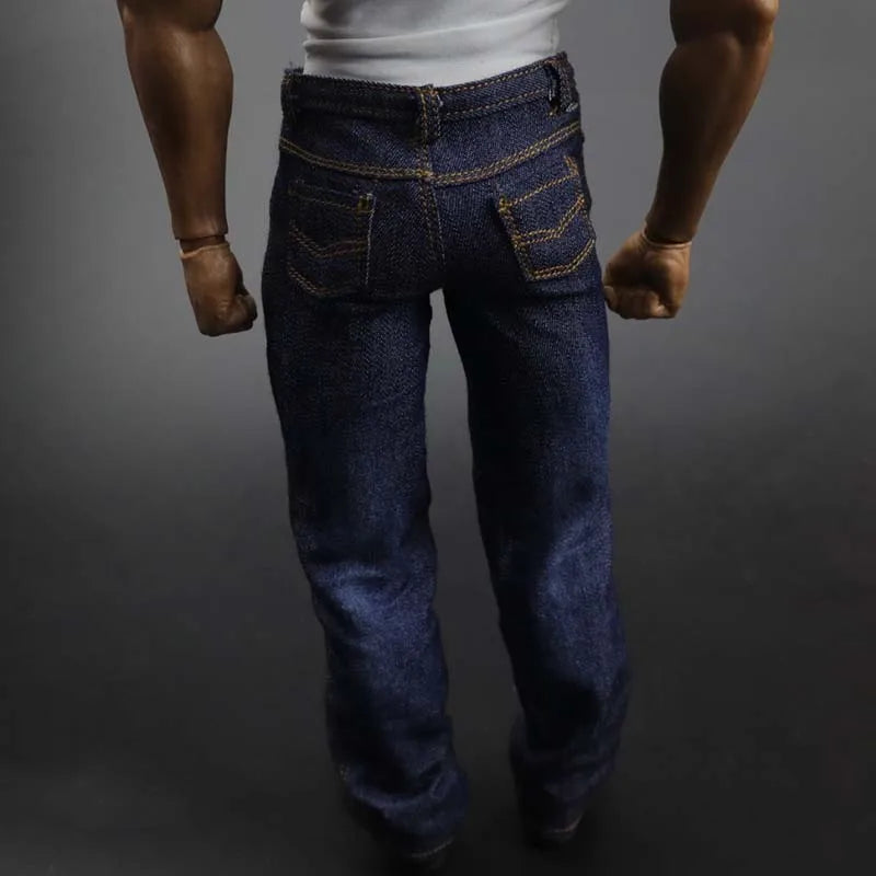 1/6 Scale Male Soldier Extended Jeans Clothing Model Fit for Strong Muscle M34 M35 M36 AT027 Body Action Figure