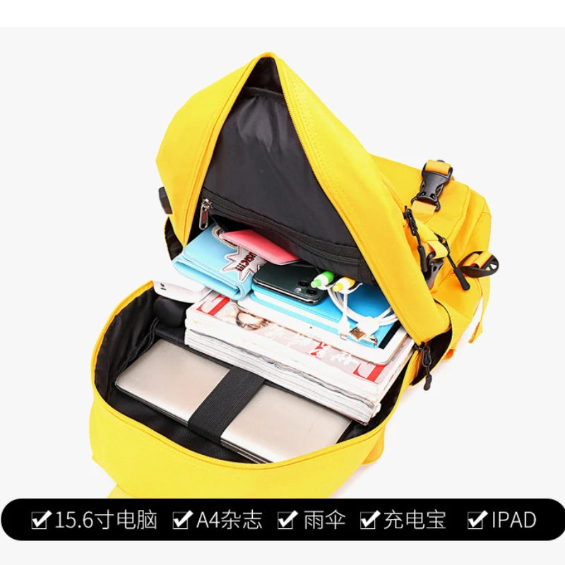 Quality Teenager Girls School Backpacks Waterproof College Student Laptops Backpack USB Charging Women Men Travel Shoulder Bags